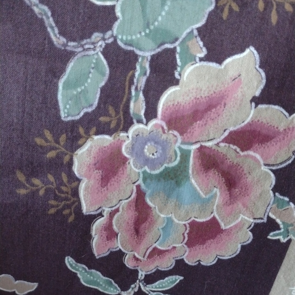 90s Linden Street Gallery York Purple Floral Chintz Remnant 21" x 2 Yards - Picture 6 of 9